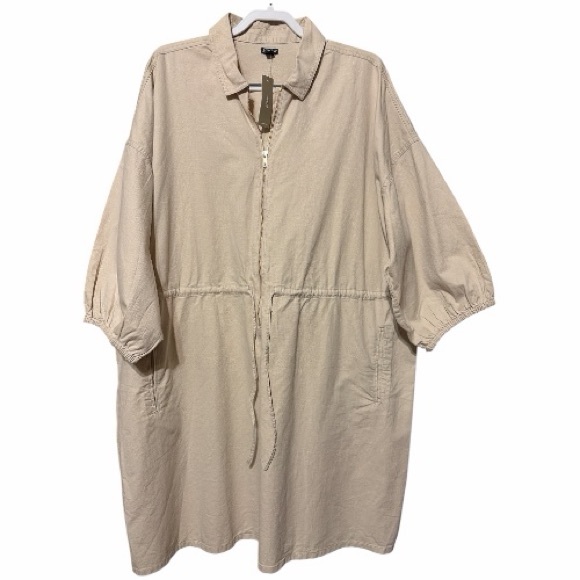 J.Crew Cinched Zip-up Dress in Drapey Cotton Preppy minimalist - Picture 2 of 8